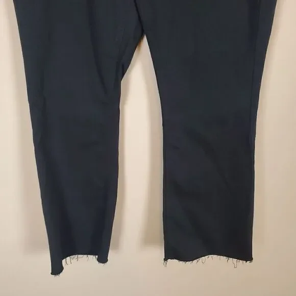 J. Jill Denim Black Kick Flare Ankle Cut Off Jeans Size q0 - Picture 3 of 8